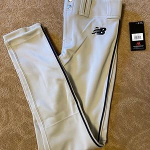 New Gray with navy piping NB Baseball Pants - YL